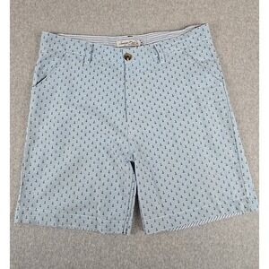 Sovereign Code Los Angeles Mens Size Medium Blue Anchor Chino Shorts Nautical